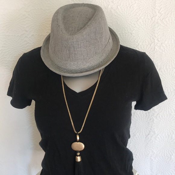 D&Y Other - D&Y Mens Grey Stitched Fedora Hat NWOT